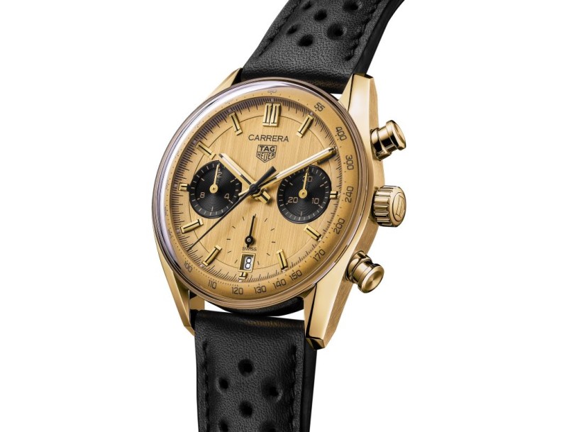 TAG HEUER泰格豪雅推出CARRERA CHRONOGRAPH黃金計時腕錶