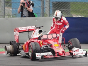 Vettel奧地利大賽爆胎，Pirelli說是碎片造成的