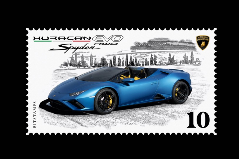 與蠻牛最近的距離！Lamborghini攜手Bitstamps限量發行Huracán EVO RWD Spyder加密郵票