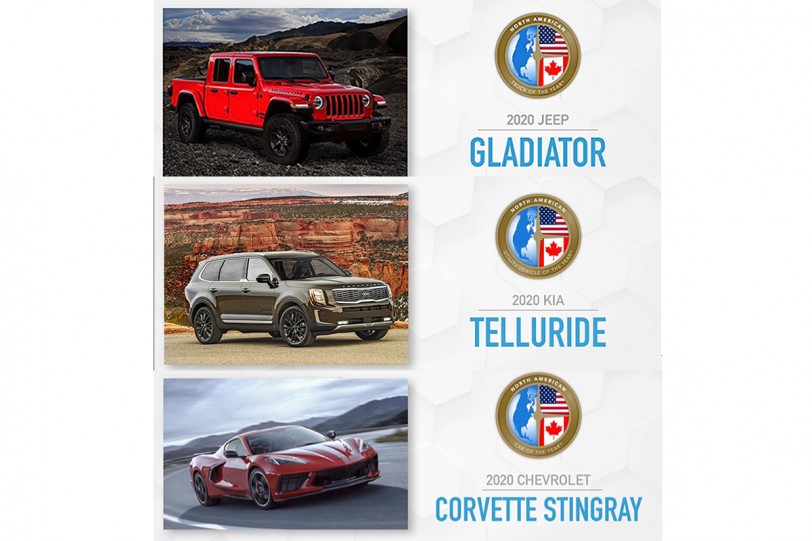 2020 北美年度風雲車出爐，Chevrolet Corvette Stingray、Kia Telluride 與 Jeep Gladiator 榮獲殊榮！
