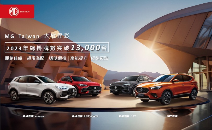 MG Taiwan 2023年大放異彩 締造年銷突破1.3萬台歷史新猷
