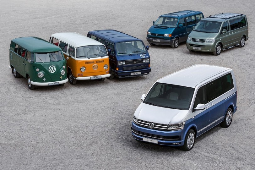 Volkswagen Transporter慶祝七十週年之各代回顧