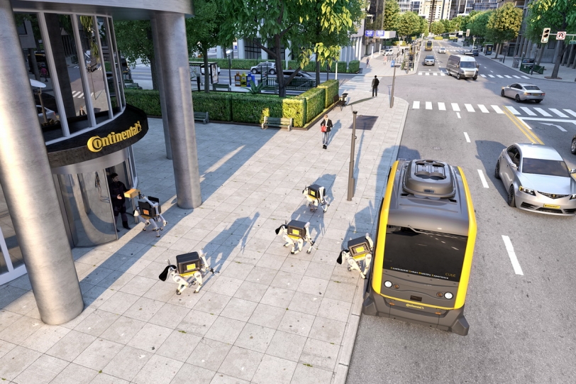 機器人搬運工，德國馬牌Continental於2019 CES展出自動物流巴士！