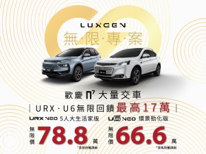 歡慶LUXGEN n⁷大量交車！無限專案回饋最高17萬  今年抗漲最優惠！5月入主URX、U6最低66.6萬起