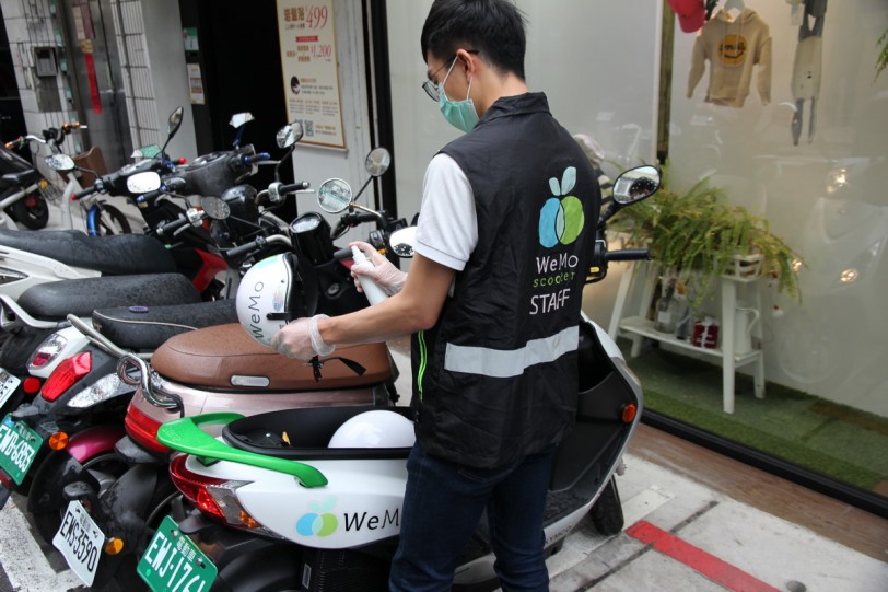 共享機車 WeMo Scooter 防疫不缺席，加強營運車輛消毒！