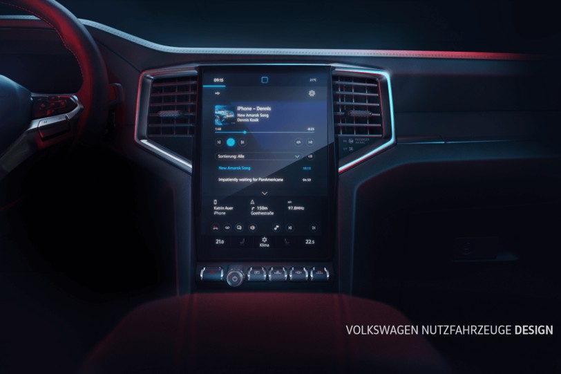 Volkswagen率先發佈下一世代Amarok的中央螢幕