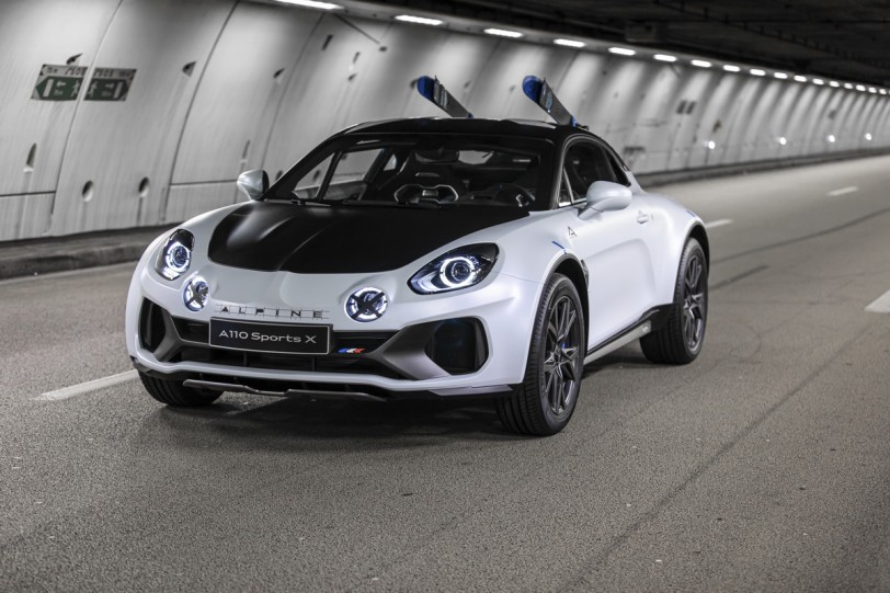 衝上阿爾卑斯山滑雪，Alpine A110 SportsX Concept向拉力賽榮光致敬