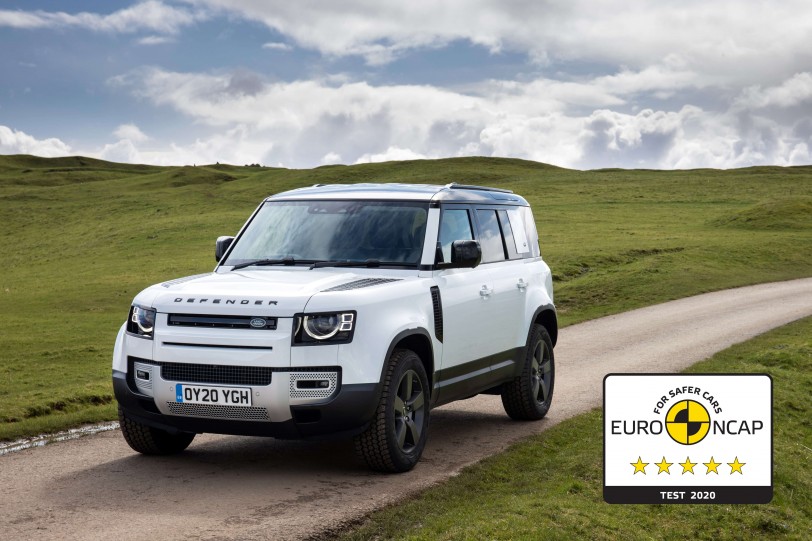 搭載先進主被動安全防護科技，Land Rover Defender 榮獲 EURO NCAP 安全評鑑五星最高評等