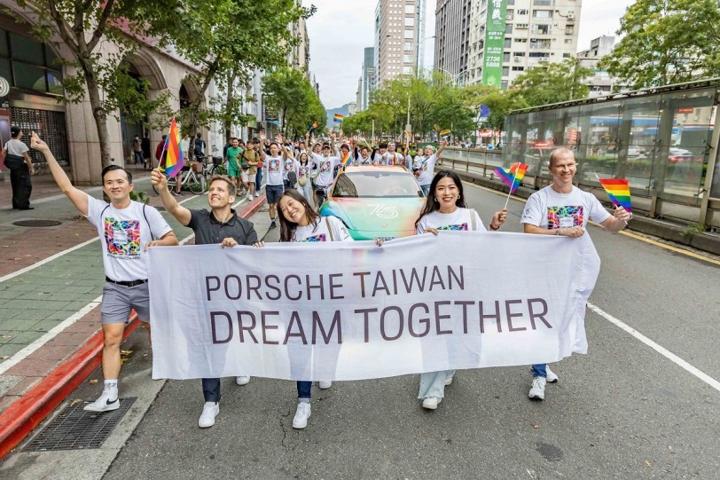 台灣保時捷首次參與2023 Taiwan Pride 踏上多彩多姿的夢想之路：台灣保時捷為多元共融而行