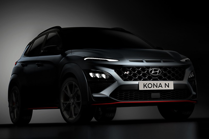不藏了！Hyundai在Kona N發表之際公布一系列相當明顯的預示輪廓圖