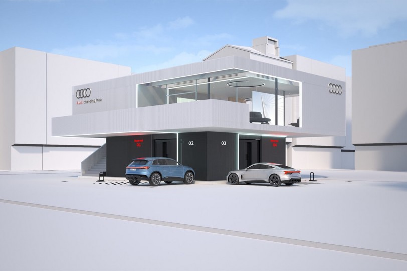 Audi推出結合休息站功能全新快速充電概念站