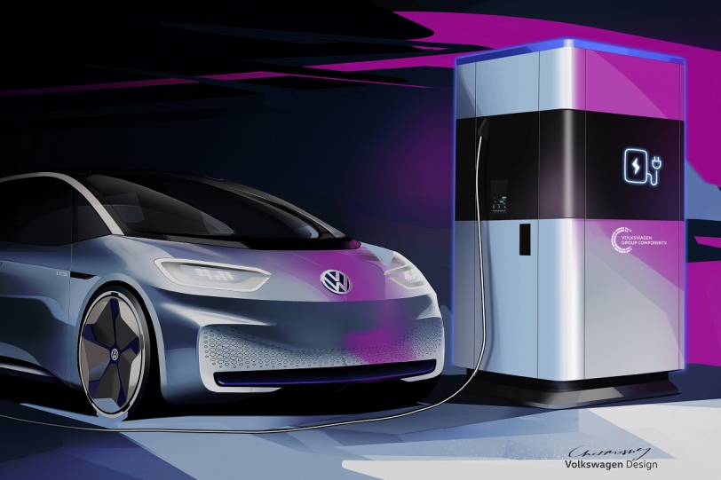 電動車的行動電源！Volkswagen發表全球首款「移動式快速充電站」
