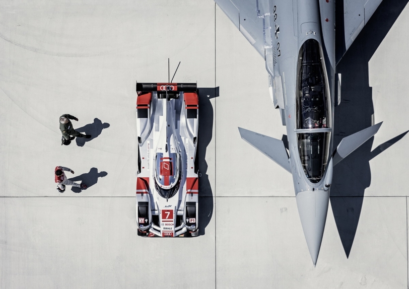 在空氣撕裂間交會，當Audi R18 e-tron遇上颱風戰機