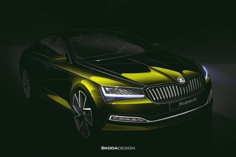 導入 PHEV 動力系統，小改款 ŠKODA Superb 即將問世、設計草稿先行露出！