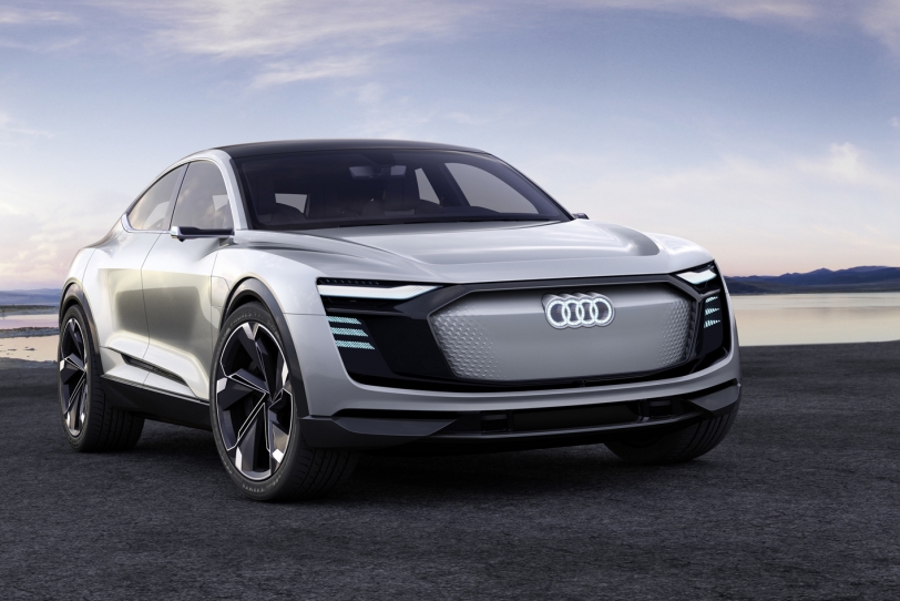 0到100km加速只需4.5秒 電池續航力可達500公里，Audi e-tron Sportback concept