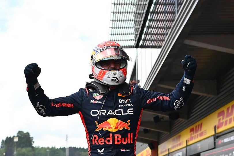 Max Verstappen在比利時創下八連勝紀錄 續寫Red Bull車隊本季不敗戰績
