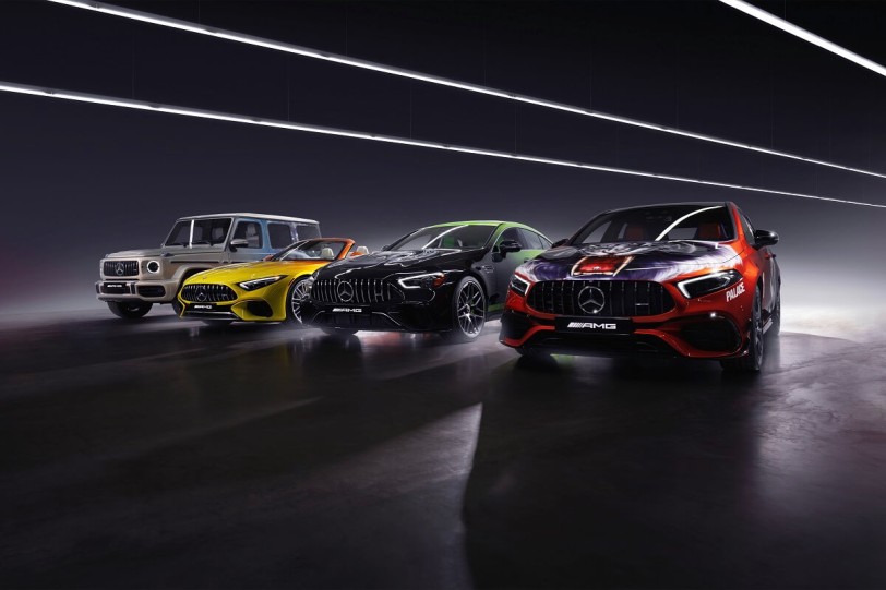 Mercedes-AMG與英國潮牌Palace合作展示了四輛精采奪目的藝術車