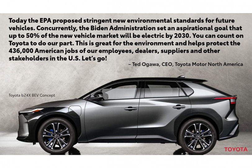 拜登政府要求 2030 年美國新車有 50% 為電動車，Toyota、Honda 與 Nissan 發出聲明支持