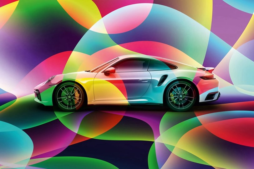 使用大膽而獨特的顏色擴展Porsche的故事