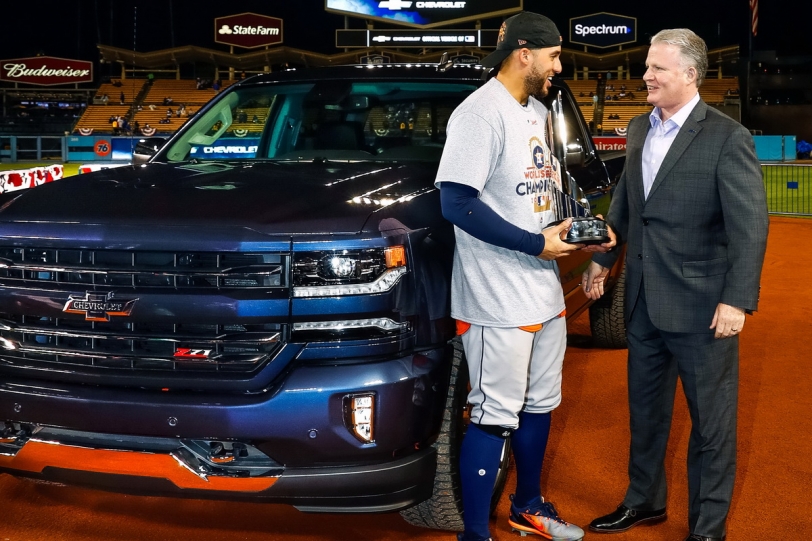 MLB世界大賽MVP大禮！George Springer爽賺 Chevrolet Silverado百年紀念版