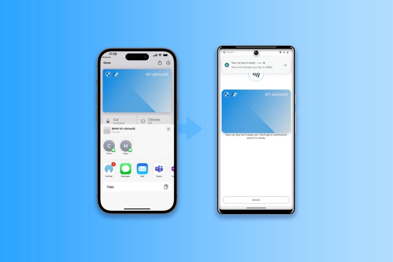 BMW數位鑰匙持續擴大iPhone和Android設備之間共用的靈活性