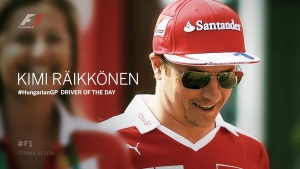 Kimi Raikkonen勇奪匈牙利大賽最佳車手頭銜